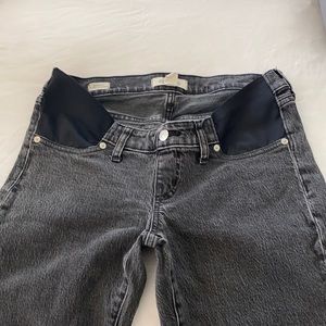 Madewell straight leg side-panel maternity jeans